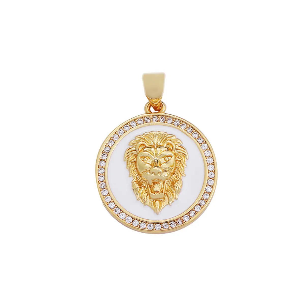 1 Piece Alloy Rhinestones Printing Pendant