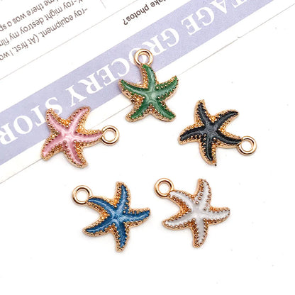 1 Piece Alloy Starfish Conch Shell Pendant