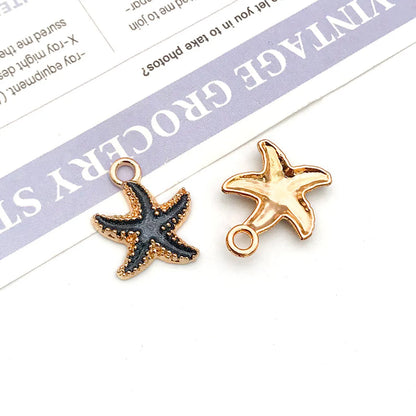 1 Piece Alloy Starfish Conch Shell Pendant