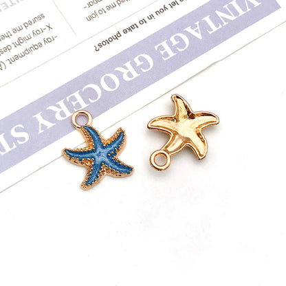 1 Piece Alloy Starfish Conch Shell Pendant