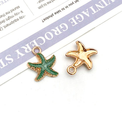 1 Piece Alloy Starfish Conch Shell Pendant