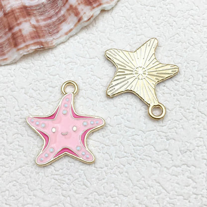 1 Piece Alloy Starfish Hippocampus Shell Pendant