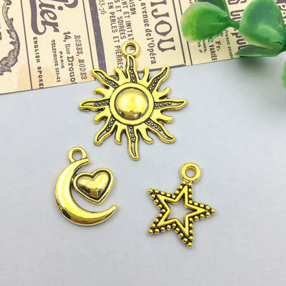 20 Models Per Model 1, 20/Pack Alloy Sun Star Moon Pendant