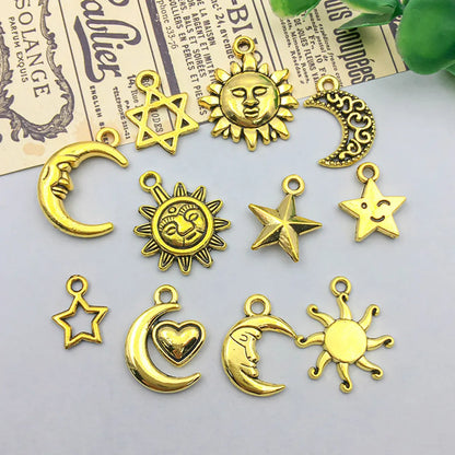 20 Models Per Model 1, 20/Pack Alloy Sun Star Moon Pendant