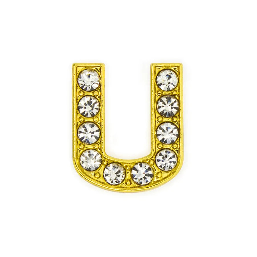 1 Piece Alloy Zircon Letter Pendant