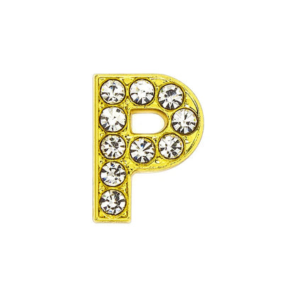 1 Piece Alloy Zircon Letter Pendant