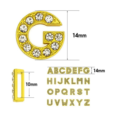 1 Piece Alloy Zircon Letter Pendant