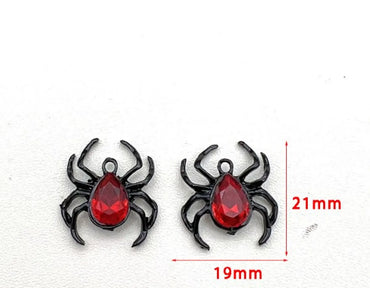 1 Piece Alloy Zircon Spider Pendant