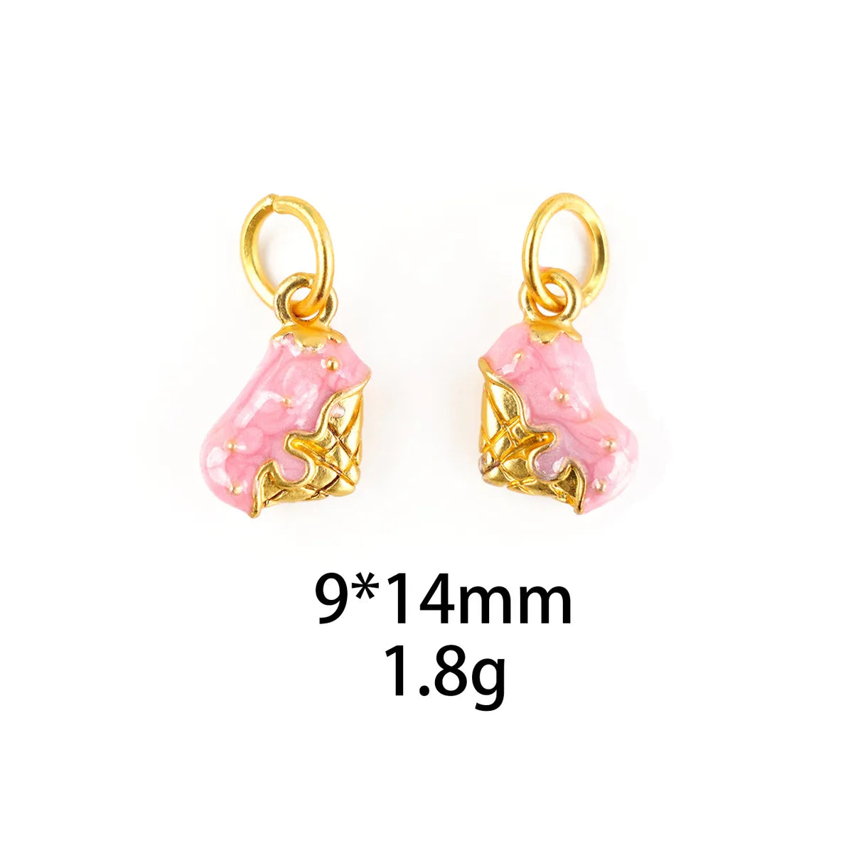 1 Piece Alluvial Gold Ice Cream Pendant