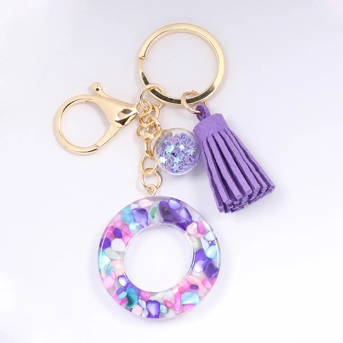 1 Piece Artistic Letter Alloy Plastic Resin Couple Bag Pendant Keychain