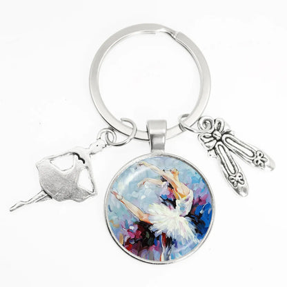 1 Piece Artistic Portrait Round Alloy Metal Christmas Unisex Bag Pendant Keychain