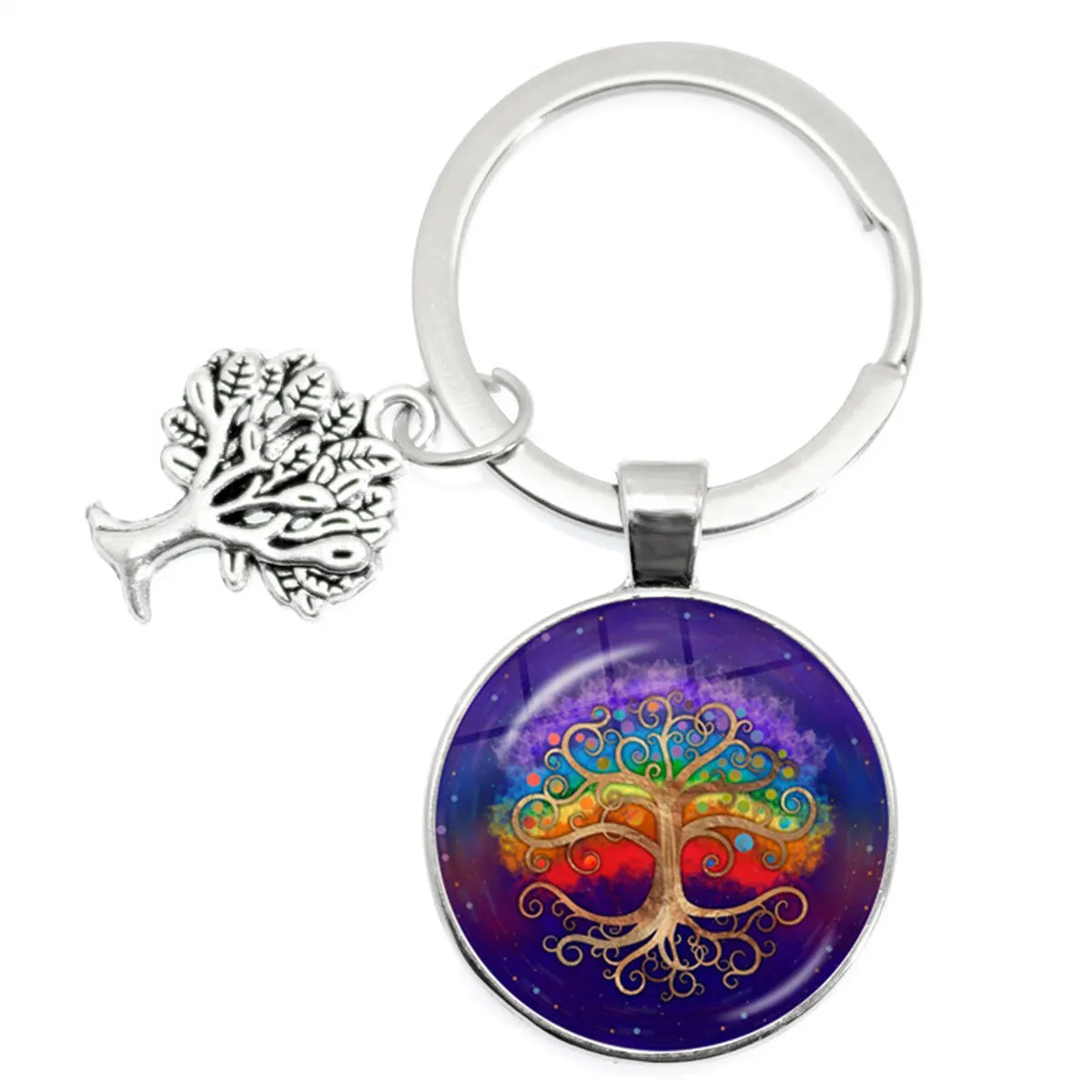 1 Piece Artistic Tree Metal Unisex Bag Pendant Keychain