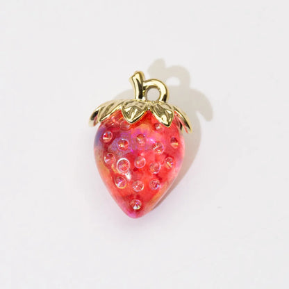 1 Piece Arylic Strawberry Pendant