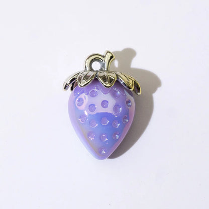 1 Piece Arylic Strawberry Pendant