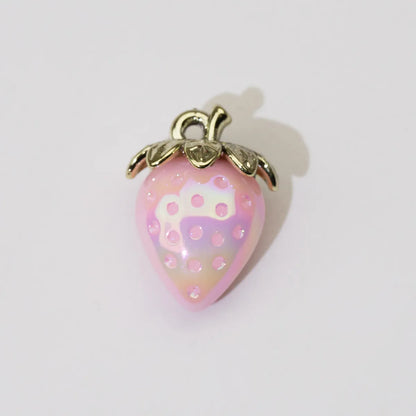 1 Piece Arylic Strawberry Pendant