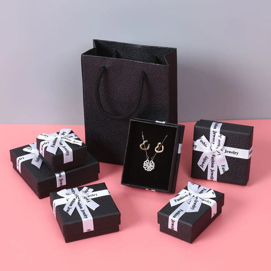 1 Piece Basic Bow Knot Paper Jewelry Boxes