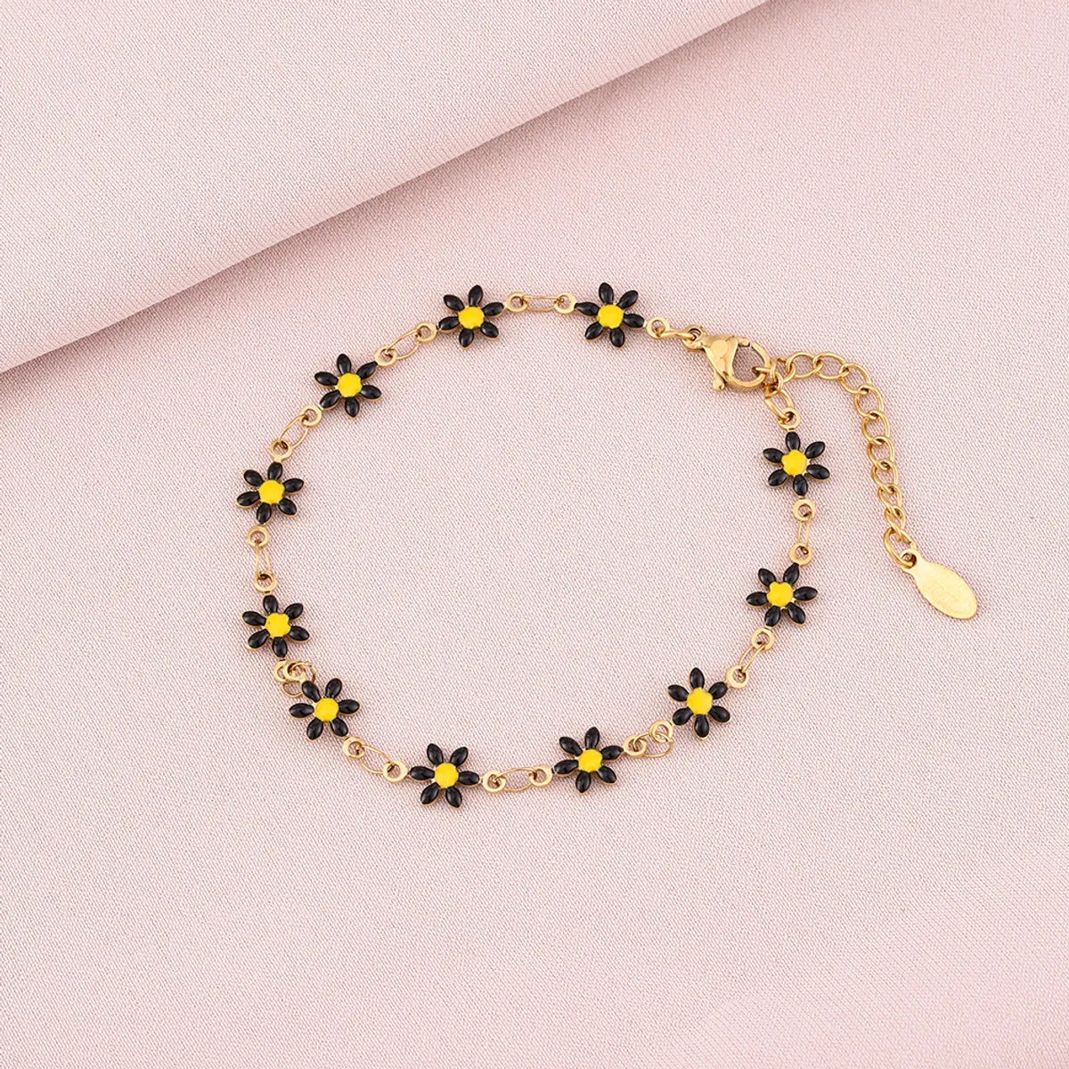 Basic Flower Stainless Steel Plating Bracelets