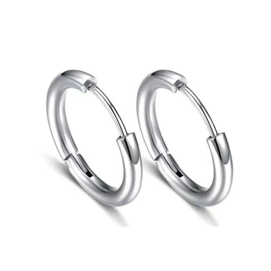 1 Piece Basic Simple Style Round Plating Pure Titanium Earrings