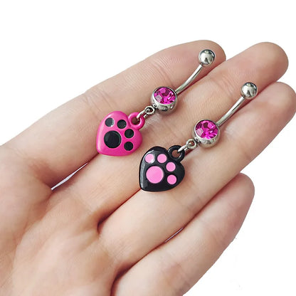 1 Piece Belly Rings Simple Style Classic Style Animal Flamingo 316 Stainless Steel  Alloy Inlay Resin Rhinestones Glass White Gold Plated Gold Plated