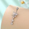 1 Piece Belly Rings Simple Style Classic Style Heart Shape 304 Stainless Steel Inlay Zircon Belly Rings