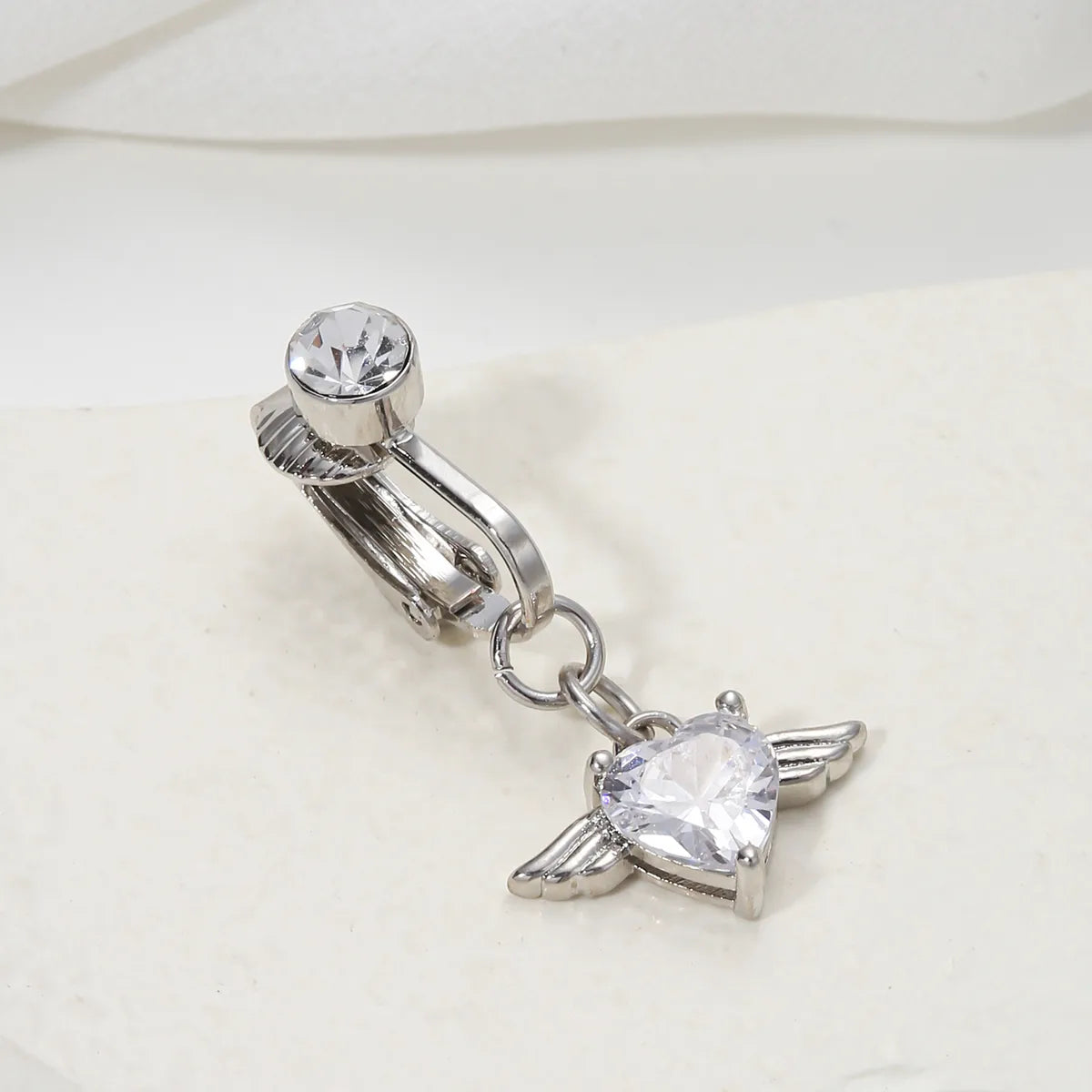 1 Piece Belly Rings Simple Style Classic Style Wings Copper Inlay Zircon