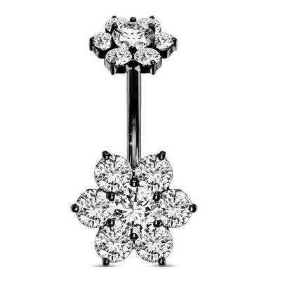 1 Piece Belly Rings Simple Style Geometric 316 Stainless Steel  Copper Inlay Zircon