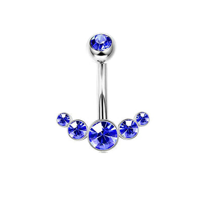 1 Piece Belly Rings Simple Style Heart Shape 316 Stainless Steel  Inlay Rhinestones