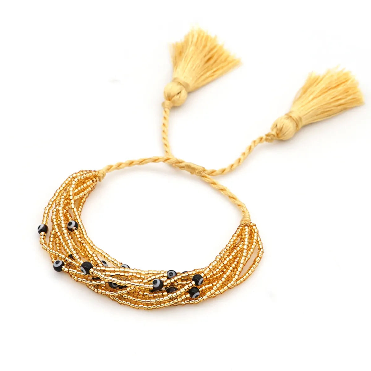 1 Piece Bohemian Eye Solid Color Mgb Tassel Unisex Bracelets