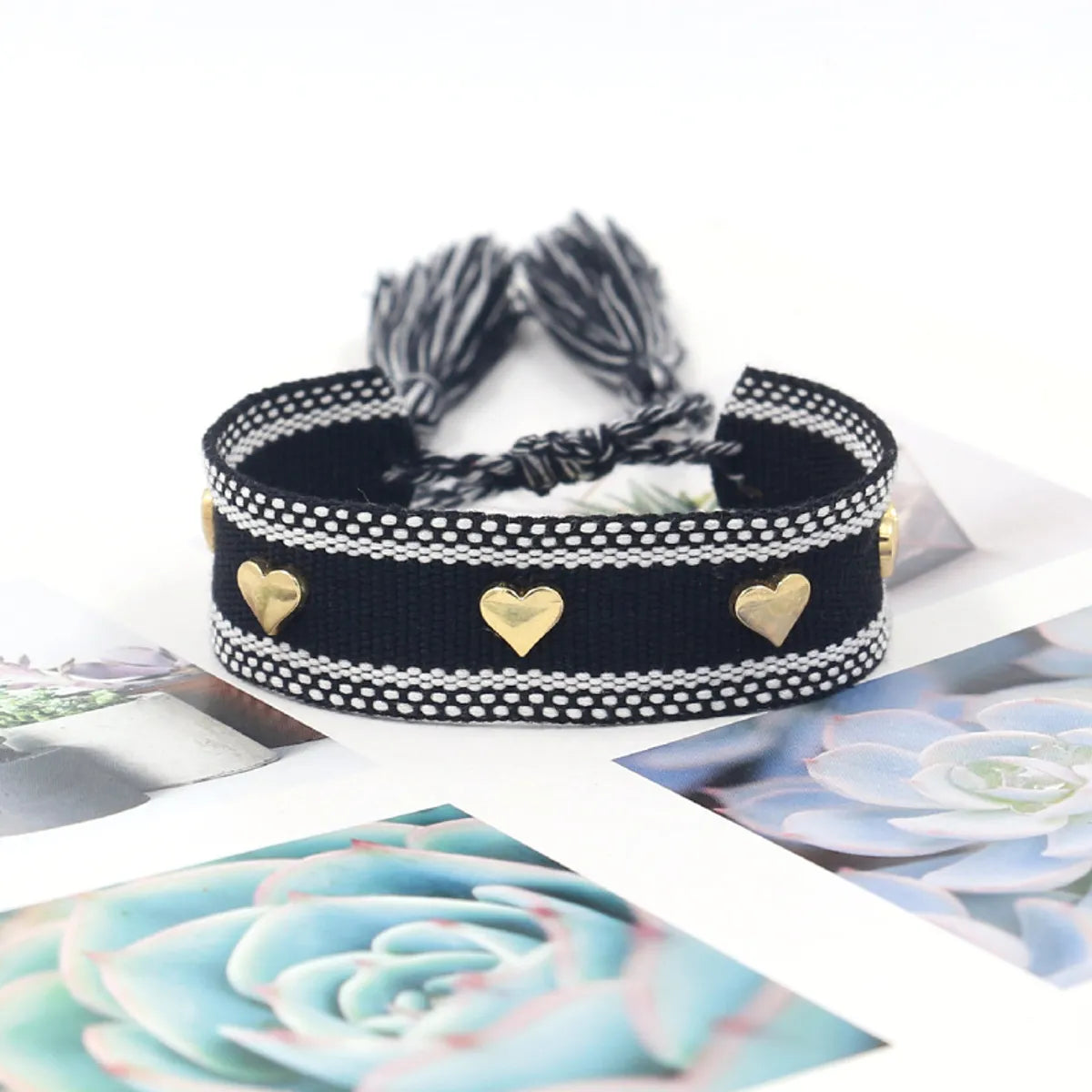 1 Piece Bohemian Tassel Heart Shape Polyester Unisex Bracelets