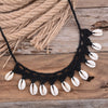 Bohemian Water Droplets Shell Braid Women'S Choker