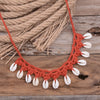 Bohemian Water Droplets Shell Braid Women'S Choker