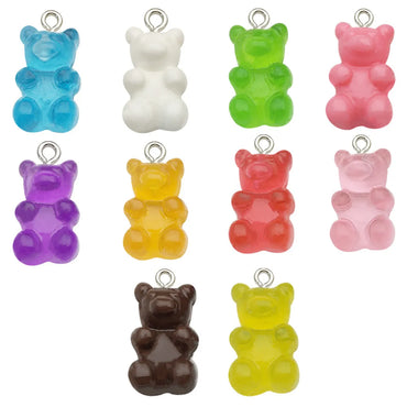 1 Piece Cartoon Style Cute Bear Alloy Resin Plating Pendant Jewelry Accessories