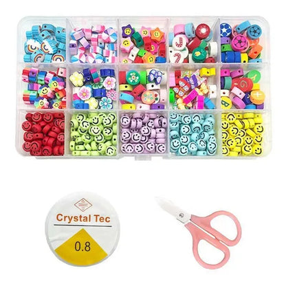 1 Set Soft Clay Geometric Beads Cartoon Style Cute