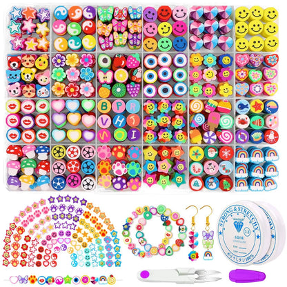 1 Set Soft Clay Geometric Beads Cartoon Style Cute