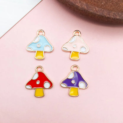 1 Piece Cartoon Style Mushroom Alloy Enamel Plating Pendant Jewelry Accessories