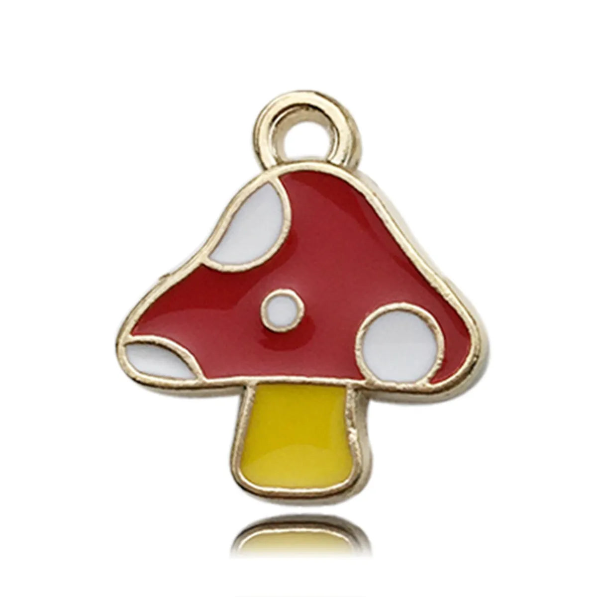 1 Piece Cartoon Style Mushroom Alloy Enamel Plating Pendant Jewelry Accessories