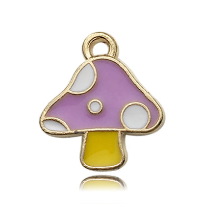 1 Piece Cartoon Style Mushroom Alloy Enamel Plating Pendant Jewelry Accessories