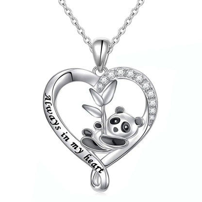 1 Piece Cartoon Style Panda Alloy Plating Rhinestones Women's Pendant Necklace