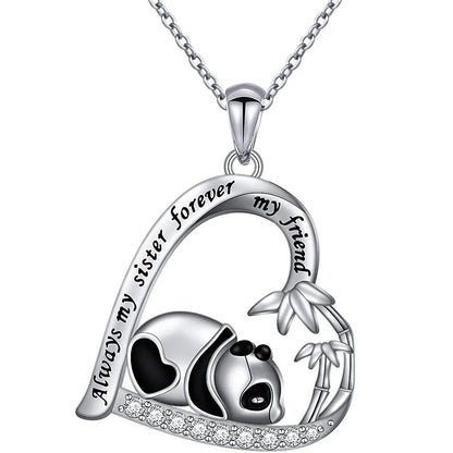 1 Piece Cartoon Style Panda Alloy Plating Rhinestones Women's Pendant Necklace