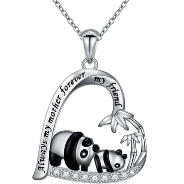 1 Piece Cartoon Style Panda Alloy Plating Rhinestones Women's Pendant Necklace