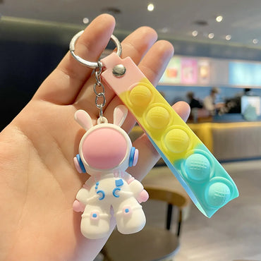 1 Piece Cartoon Style Rabbit Pvc Aluminium Alloy Patchwork Unisex Bag Pendant Keychain