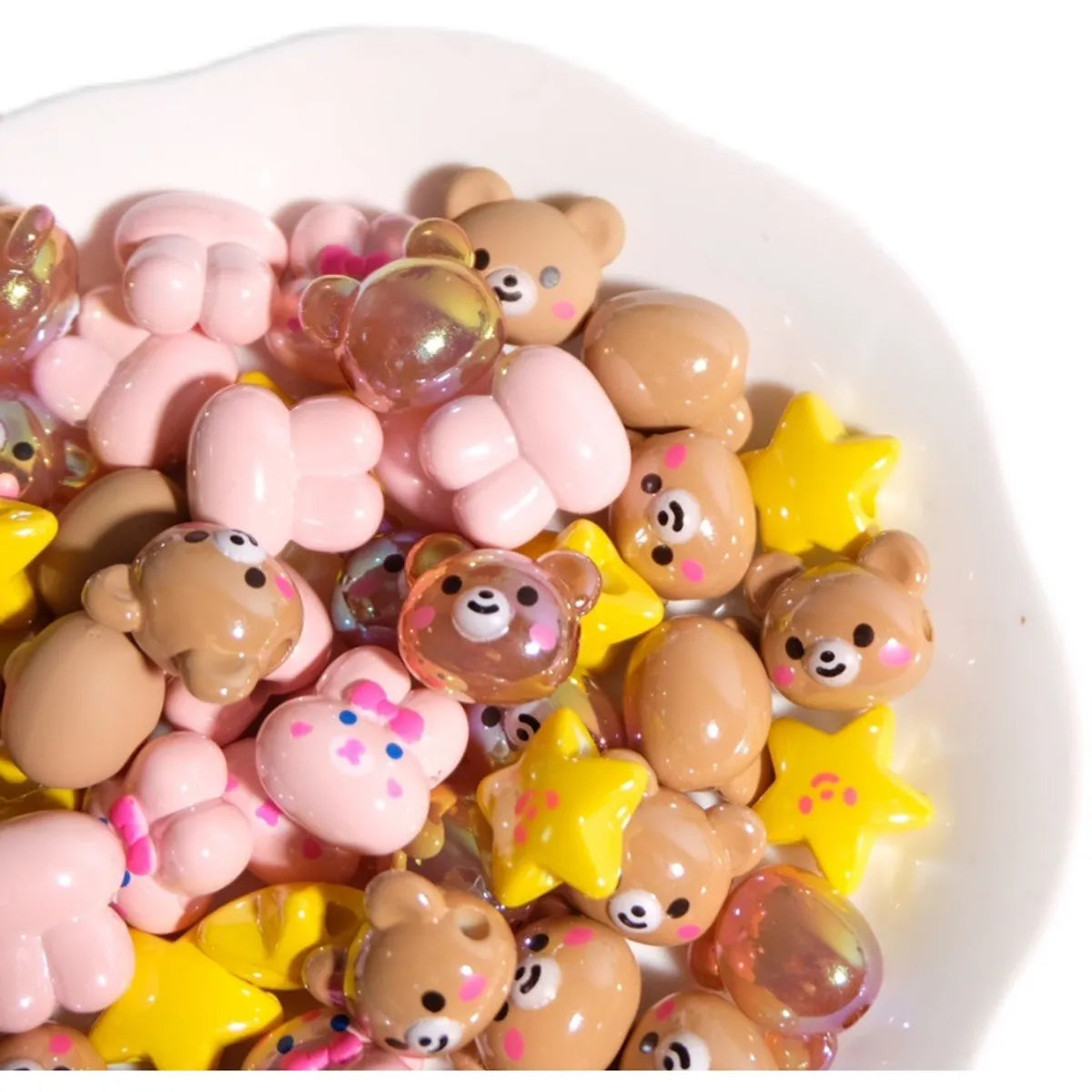 1 Piece 18 * 20mm Arylic Rabbit Star Bear Beads