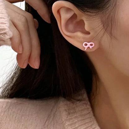 1 Piece Cartoon Style Star Heart Shape Bow Knot Alloy Ear Studs