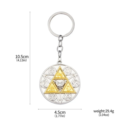 1 Piece Cartoon Style Triangle Devil'S Eye Owl Alloy Unisex Keychain Necklace