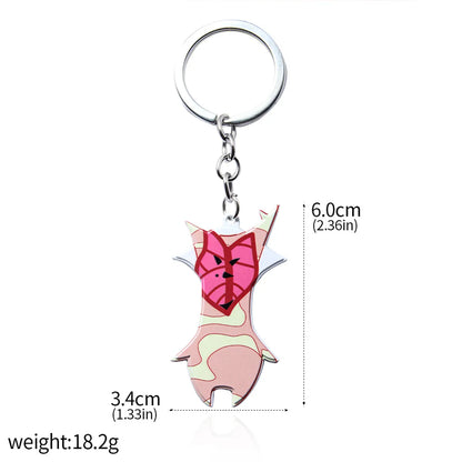 1 Piece Cartoon Style Triangle Devil'S Eye Owl Alloy Unisex Keychain Necklace