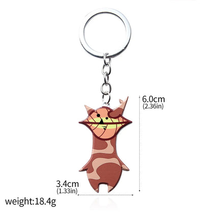 1 Piece Cartoon Style Triangle Devil'S Eye Owl Alloy Unisex Keychain Necklace