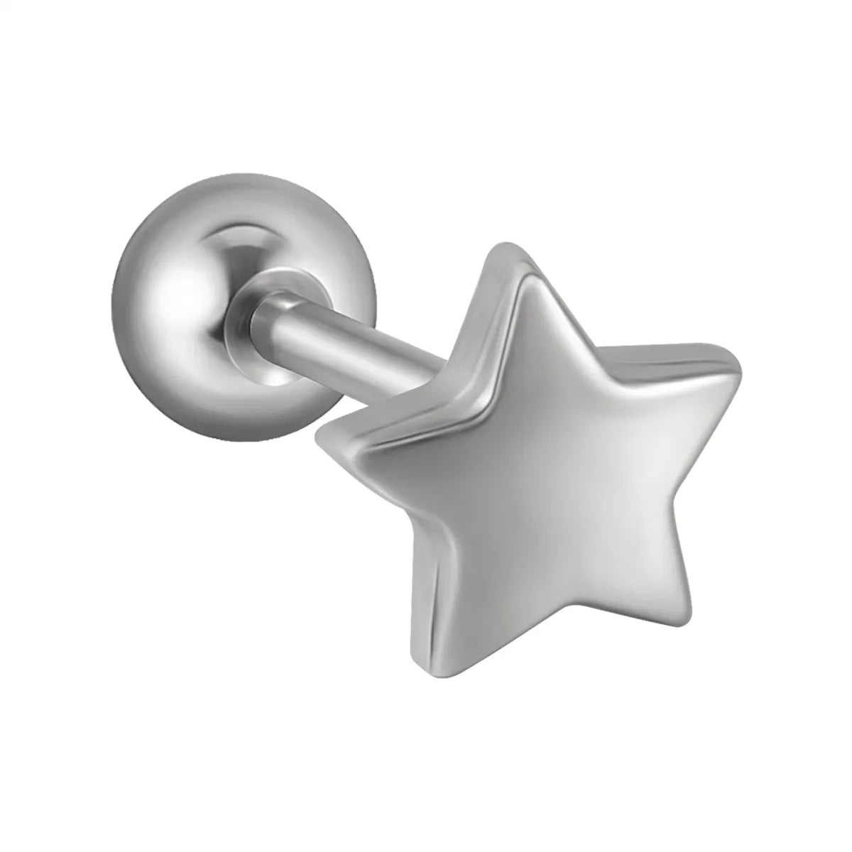 1 Piece Casual Beach Tropical Cross Star Heart Shape 304 Stainless Steel Ear Studs Cartilage Earrings