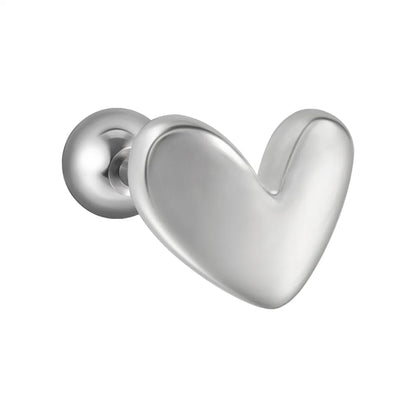 1 Piece Casual Beach Tropical Cross Star Heart Shape 304 Stainless Steel Ear Studs Cartilage Earrings