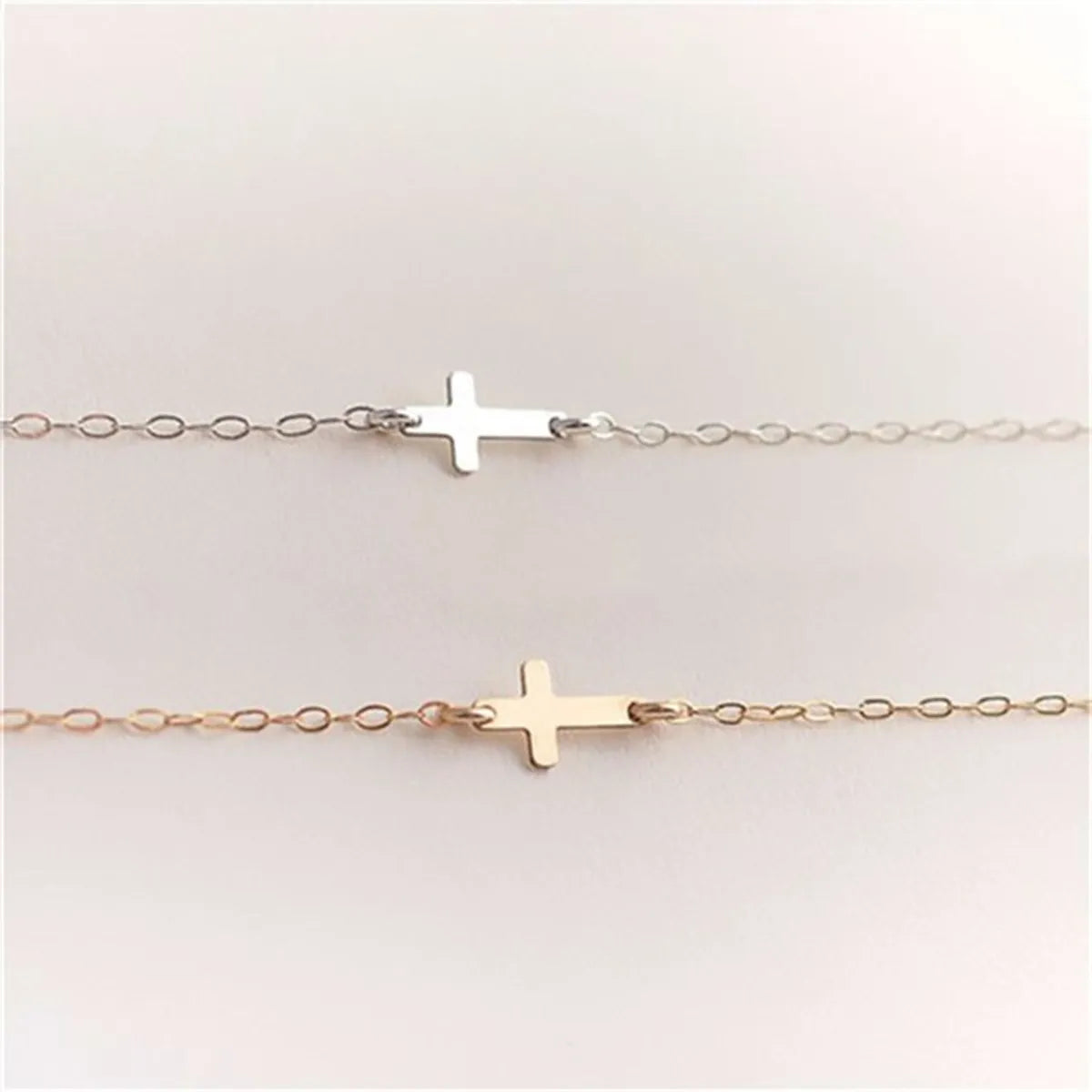 1 Piece Casual Cross Alloy Plating Gold Plated Women'S Bracelets