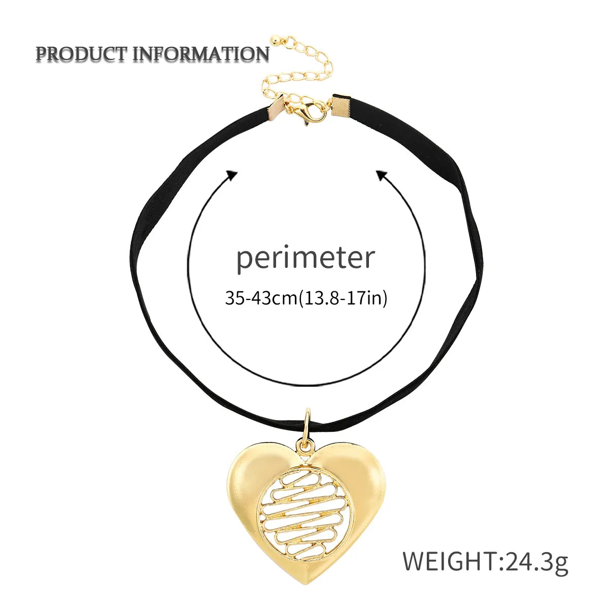 1 Piece Casual Fashion Classic Style Heart Shape Alloy Plating Gold Plated Women's Pendant Necklace